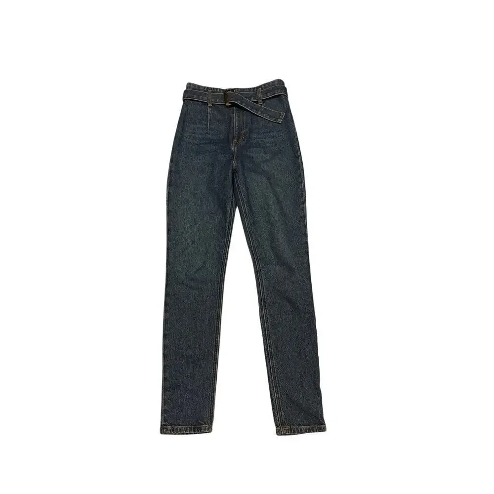 Reformation Kayo belted high waisted skinny jean size 25